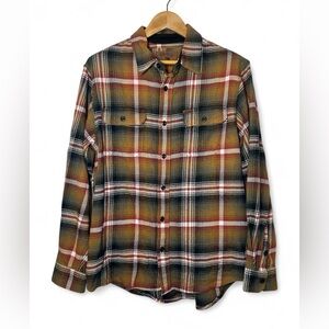 Orvis Big Bear‎ Plaid Flannel Button Up Shirt Jacket Shacket Heavyweight Large